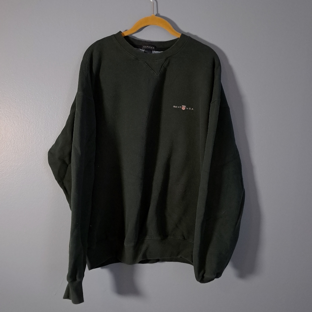 Vintage Green Gant USA Crewneck Sweatshirt Size Large